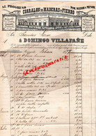 ETATS UNIS AMERIQUE - ARGENTINE-ARGENTINA- BRAGADO-RARE LETTRE DOMINGO VILLAFANE-CORRALON DE MADERAS Y FIERO-1899 - USA