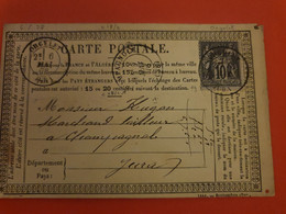 Carte Précurseur De Orgelet Pour Champagnole En 1878  - N 207 - Standard- Und TSC-AK (vor 1995)