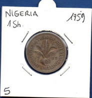 NIGERIA - 1 Shilling 1959 -  See Photos - Km 5 - Nigeria