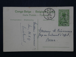 183 CONGO BELGE BELLE CARTE ENTIER SERIE 1 .N°11  RRR 1915  BOMA+ AFFRANCH. INTERESSSANT + - Storia Postale