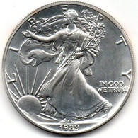 1989 - Stati Uniti 1 Dollar Argento  - Oncia Eagle      ---- - Commemoratifs