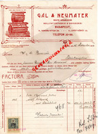 HONGRIE-HUNGARY-BUDAPEST-RARE LETTRE GAL & NEUMAYER-ERSTE UNGARISCHE ROLLPAPIERFABRIK DRUCKEREI-1909 - Andere & Zonder Classificatie