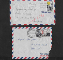 MILITARIA CONGO LETTRES GRIFFE VIA AIR MAIL SUR TIMBRE SOLDAT KATZER LÉGION ÉTRANGÉRE ECT  CACHET BRAZZAVILLE 1953 : - Autres & Non Classés