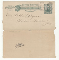 The Manhattan Life Insurance Co., NY Preprinted Lettercard (Letter-Sheet Envelope) Posted 1886 B221201 - Altri & Non Classificati