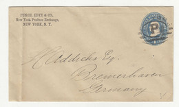 Funch, Edye & Co., NY, Company Preprinted Letter Cover Posted 1894 To Germany B221201 - Andere & Zonder Classificatie