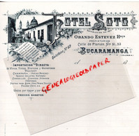 ETATS UNIS AMERIQUE - COLOMBIA-COLOMBIE-RARE LETTRE HOTEL SOTO-OBANDO ESTEVEZ-BUCARAMANGA-CALLE DE FLORIAN 51-1890 - Verenigde Staten