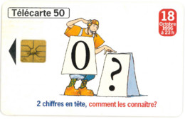 Télécarte 50 2 Chiffres En Tête Comment Les Connaitre - 08/96 - 2 000 000 Ex - Utilisé - Très Bon état - 1996