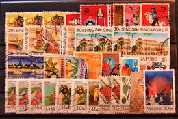 Singapour Malaisie - Small Batch Of  35 Stamps Used - Lots & Kiloware (max. 999 Stück)