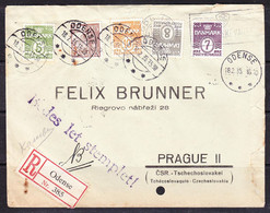 EX-PR-22-11 (LTS)  R- LETTER FROM DENMARK TO PRAHA. 18.02.1935. FIVE COLORS FRANKATURE. - Lettres & Documents