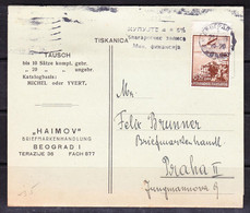 EX-PR-22-11 (LTS)  ADVERTISING LETTER FROM BEOGRAD TO PRAHA. 21.01.1939. - Cartas & Documentos