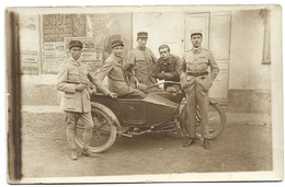 Harley Davidson Moto Motorcycle Motorrad Motor Carte Postale France Militaire Soldat Cpa Sidecar Beiwagen Zijspan - Moto