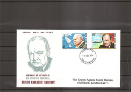 Churchill ( FDC Du Territoire Antarctique Britannique De 1974 à Voir ) - Sir Winston Churchill