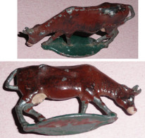 Rare Ancienne Figurine En Métal, Vache, Animaux De La Ferme - Andere & Zonder Classificatie