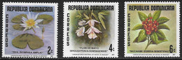 REPUBLICA DOMINICANA - PLANTAS DE JARDIN - AÑO 1977 - CATALOGO YVERT Nº 0811-13 - NUEVOS - Dominican Republic