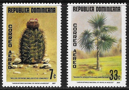 REPUBLICA DOMINICANA - PLANTAS DE JARDIN - AÑO 1977 - CATALOGO YVERT Nº 0304-5 - NUEVOS - Dominican Republic