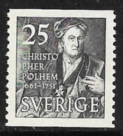 SUECIA - CHRISTOPHER POLHEM - AÑO 1951 - CATALOGO YVERT Nº 0364 - NUEVOS - Unused Stamps