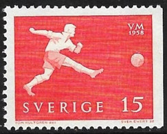 SUECIA - MUNDIAL DE FUTBOL - AÑO 1958 - CATALOGO YVERT Nº 0429 - NUEVOS - Unused Stamps