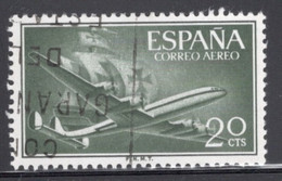 Spain 1955 Single Stamp Issued As An Airmail Definitive In Fine Used. - Usados