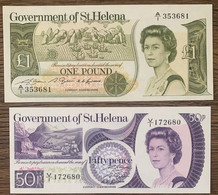 Government Of St. Helena Set Of 2 Banknotes - Saint Helena Island