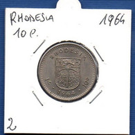 RHODESIA - 10 Cents 1964  -  See Photos - Km 2 - Rhodesië