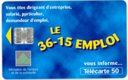 Télécarte 50 - Le 36 15 EMPLOI - SC7 - 02/98 - 2 500 000 Ex - Etat LUXE - Utilisée - 1998