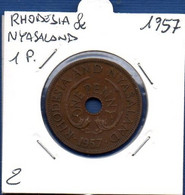 RHODESIA AND NYASALAND - 1 Penny 1957  -  See Photos - Km 2 - Rhodesië