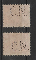 2 Timbres Exposition Coloniale N° 272 Perforés C.N. - Usati