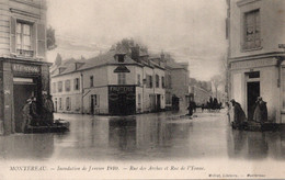 Montereau Inondation  1910 Rue Des Arches Et Rue De L'Yonne  Fruiterie - Floods