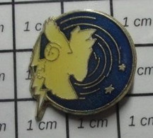 510A Pin's Pins / Beau Et Rare / ANIMAUX / OISEAU CHOUETTE HIBOU BLANC AVEC UN ECLAIR UNITE MILITAIRE USA - Animaux