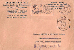 68 - HAUT RHIN - ECHERY - TàD DE TYPE F7 De 1954  SUR L. - Manual Postmarks