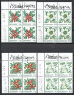 Lars Sjööblom. Denmark 2008. Christmas. Michel 1511-1514 Plate Blocks MNH. Signed. - Blocks & Sheetlets