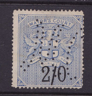 GB Fiscal/ Revenue Stamp.  Mayor's Court 2/- Blue And Black Barefoot 5 Good Used - Fiscaux