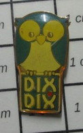 510A Pin's Pins / Beau Et Rare / ANIMAUX / OISEAU CHOUETTE DIX SUR DIX - Animaux