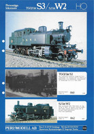 Catalogue PERL.MODELL 1991-92 Persontåg Locomotiv SJ W2 TGOJ S3 Swedish - En Suédois - Unclassified