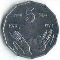 MM129 - SOMALIË - 5 SENTI 1976 - Somalie