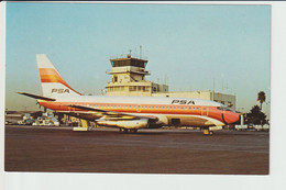 Vintage Pc Pacific SouthWest Airlines Boeing 737-214 Aircraft - 1919-1938: Entre Guerres