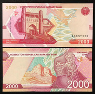 Uzbekistan 2000 So'm 2021 P-W87 UNC  M.062 - Ouzbékistan