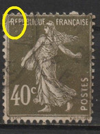 Timbre Semeuse Camée N° 193 Ligne Du Cadre Au R. - Used Stamps