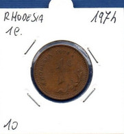 RHODESIA - 1 Cent 1974  -  See Photos - Km 10 - Rhodesië