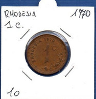 RHODESIA - 1 Cent 1970  -  See Photos - Km 10 - Rhodesien