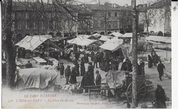 L'ISLE SUR TARN ( Tarn Illustré ): La Place Du Marché,un Jour De Marché (1916) - Lisle Sur Tarn