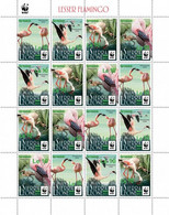 Sierra Leone 2022, WWF, Flamingos, Overprinted Green 2022, Sheetlet - Flamingo