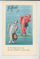 POISSON D'AVRIL - Jolie Carte Fantaisie Poissons Humanisés 1er Avril - 1er Avril - Poisson D'avril