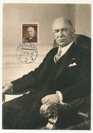TCHECOSLOVAQUIE - Carte Maximum - Dr Eduard Benes, Président De La République. 1948 - Briefe U. Dokumente