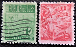 Timbres De Cuba 1948 -1950 Havana Tobacco Industry Y&T N° 314 Et 315 - Gebraucht