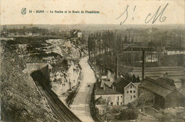 Dijon * Le Foulon Et La Route De Plombières * Usine Cheminée * Ligne Chemin De Fer - Dijon