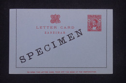 ZANZIBAR - Entier Postal ( Carte Lettre ) Avec Surcharge Specimen - L 134772 - Zanzibar (...-1963)