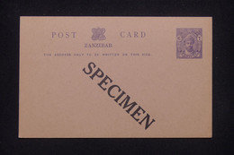 ZANZIBAR - Entier Postal Avec Surcharge Specimen - L 134773 - Zanzibar (...-1963)