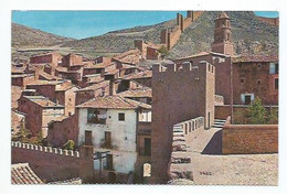 PANORÁMICA.- DETALLE DE LAS MURALLAS Y CASTILLO (MONUMENTO NACIONAL).-  ALBARRACIN - TERUEL.- ( ESPAÑA ) - Teruel