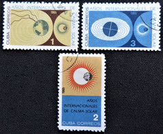 Timbres De Cuba 1965 International Quiet Sun Year  Y&T N° 843 à 845 - Gebraucht